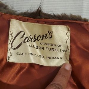 Brown and black fur stole